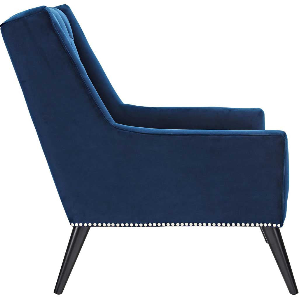 Pericles Velvet Armchair Navy