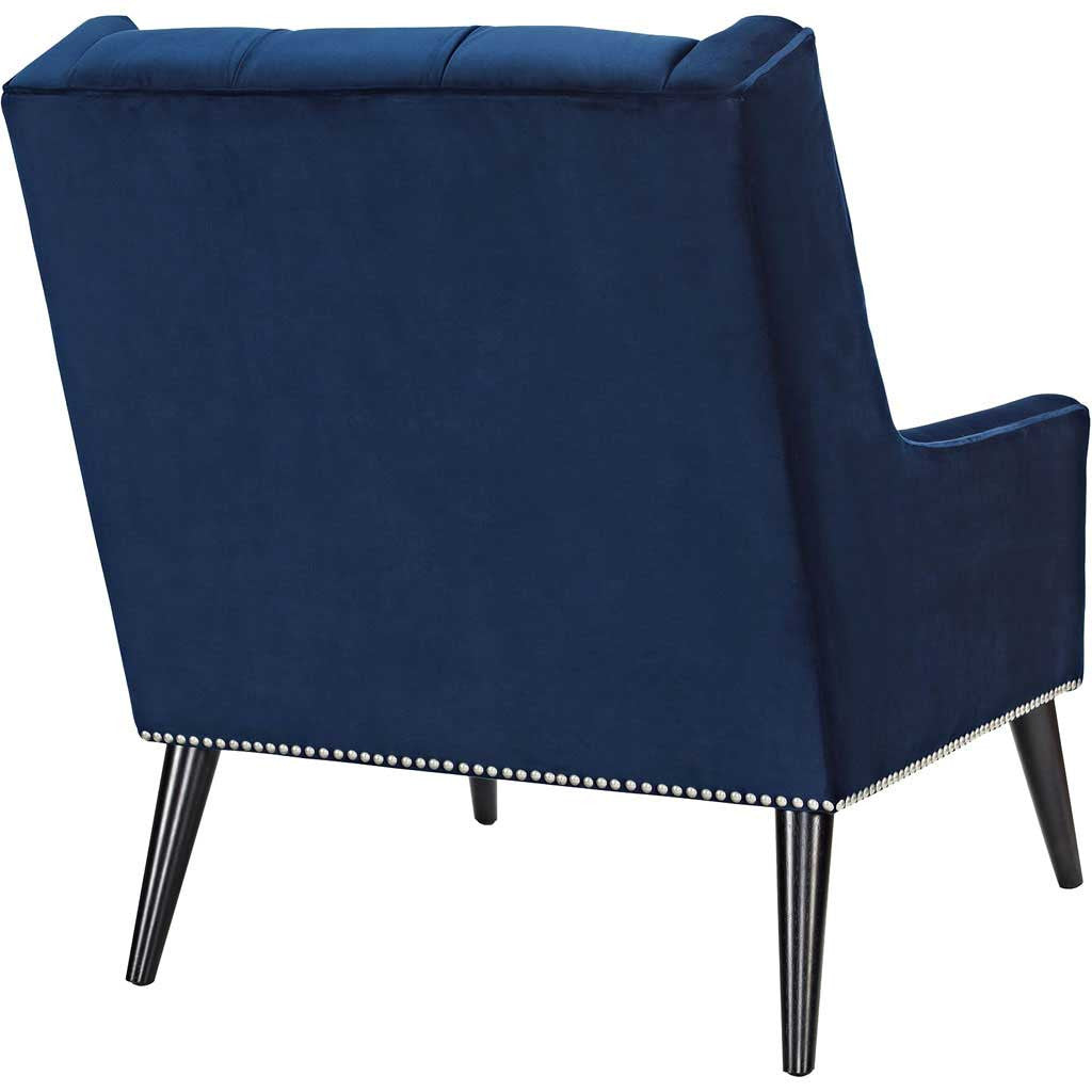 Pericles Velvet Armchair Navy