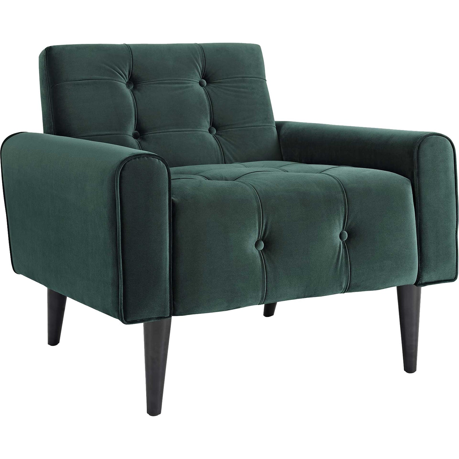 Davis Velvet Armchair Emerald Green