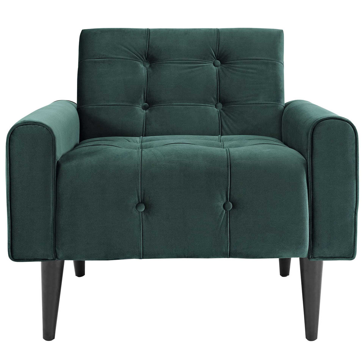 Davis Velvet Armchair Emerald Green