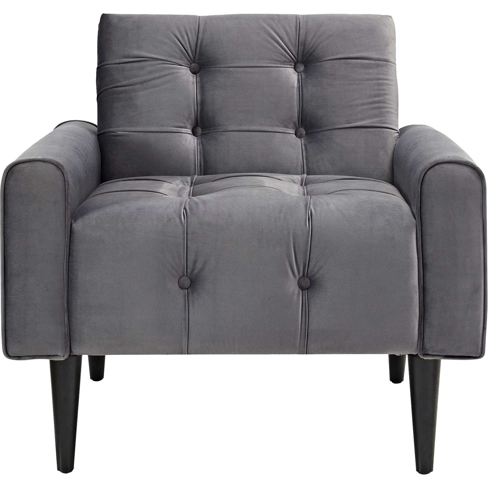 Davis Velvet Armchair Gray