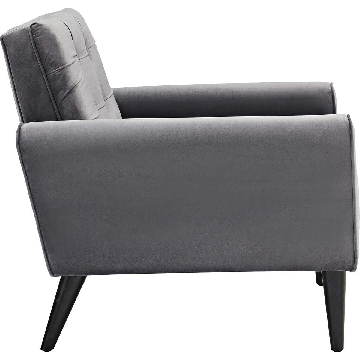 Davis Velvet Armchair Gray