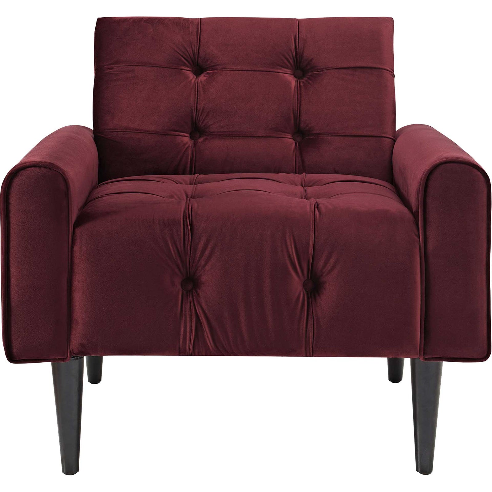 Davis Velvet Armchair Maroon