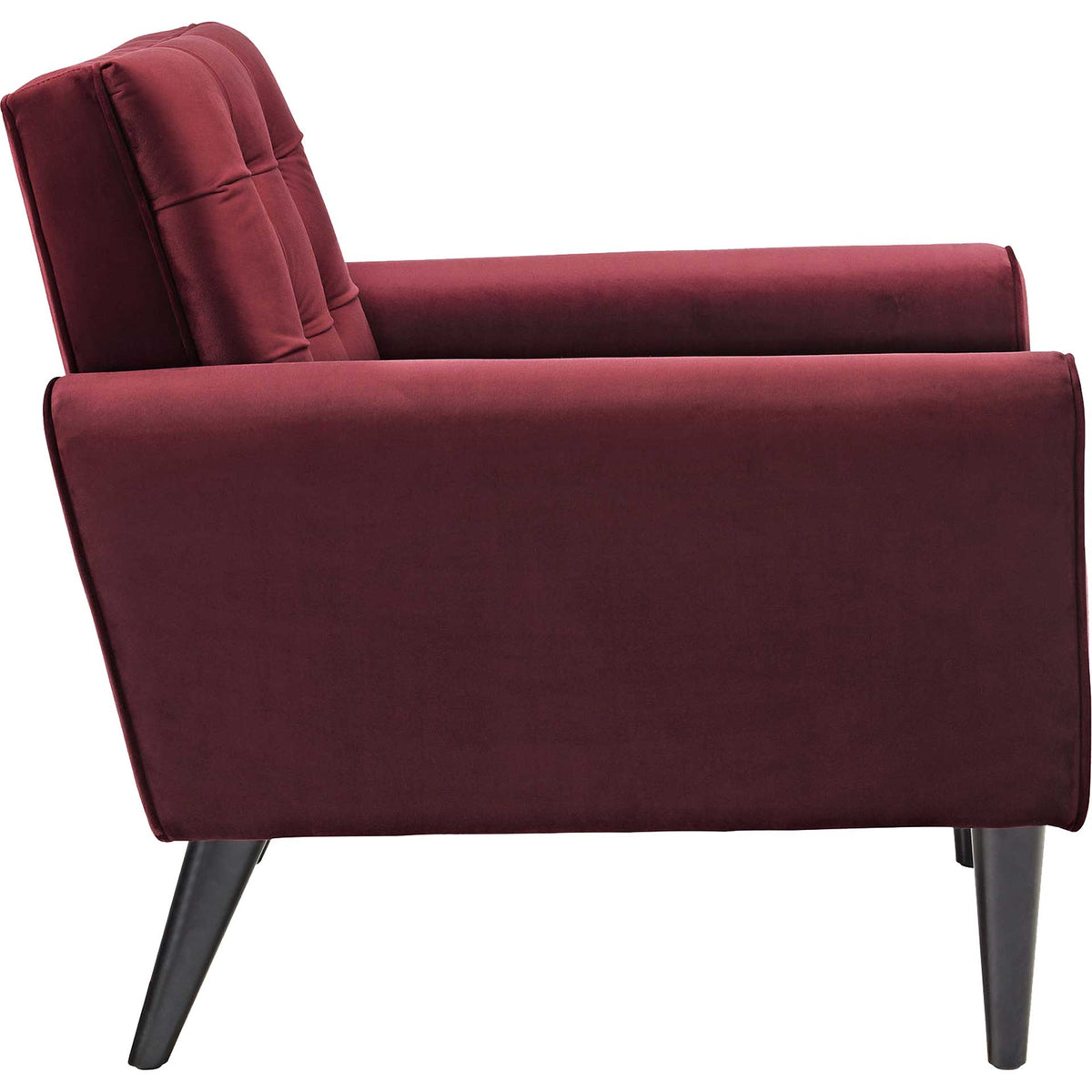 Davis Velvet Armchair Maroon