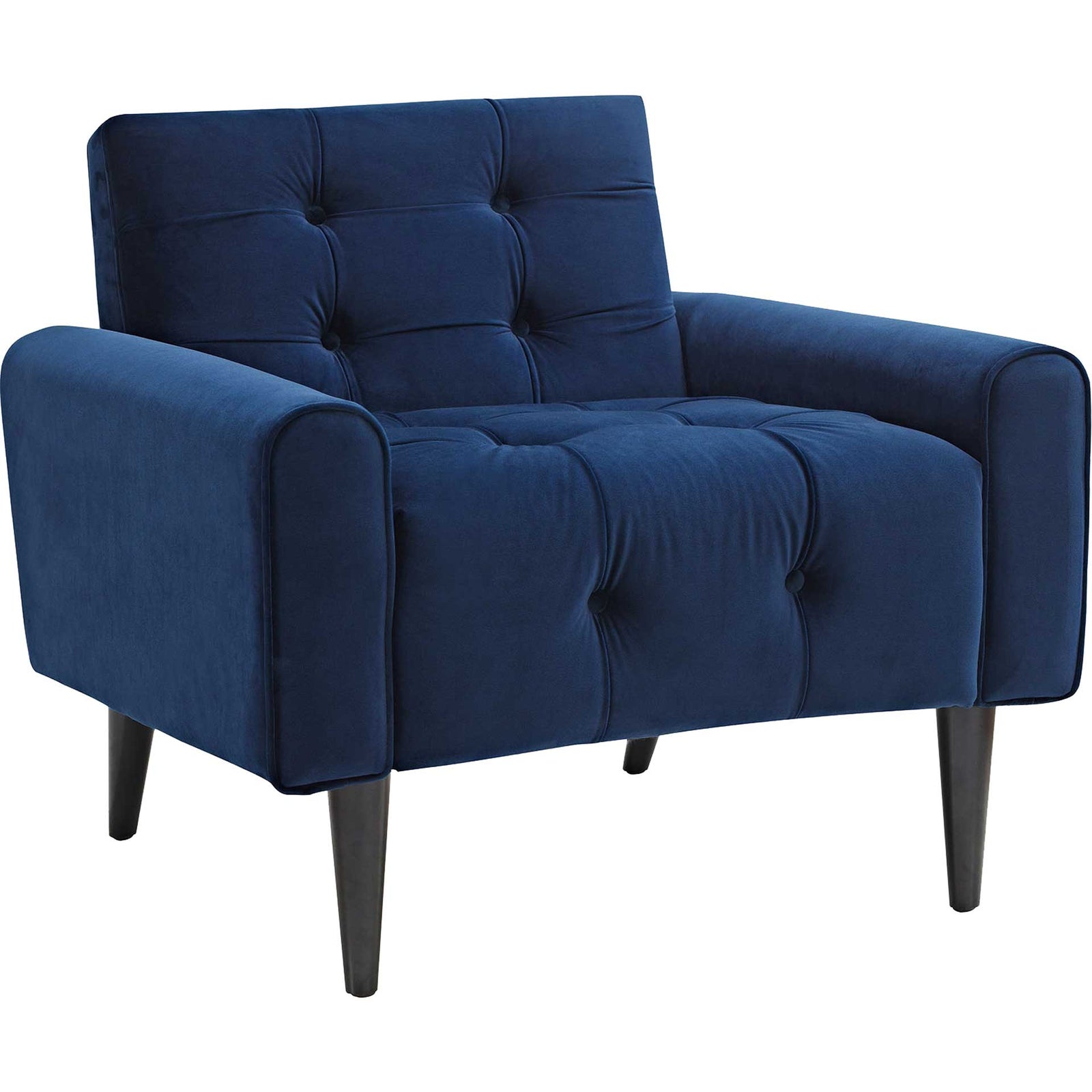 Davis Velvet Armchair Navy