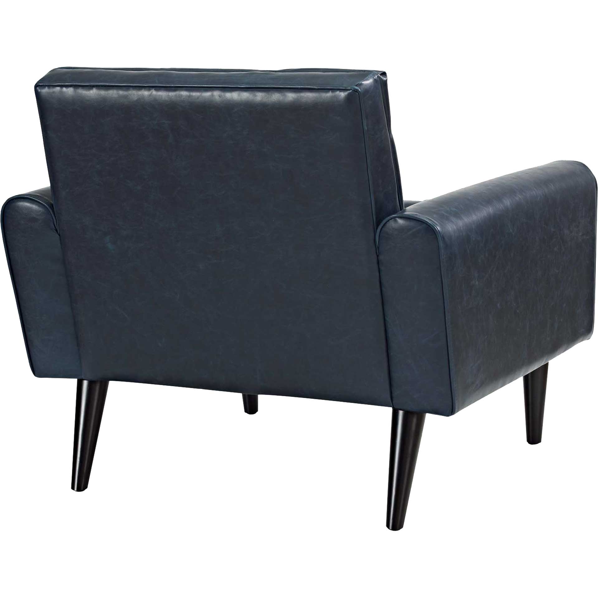 Davis Upholstered Vinyl Accent Chair Blue