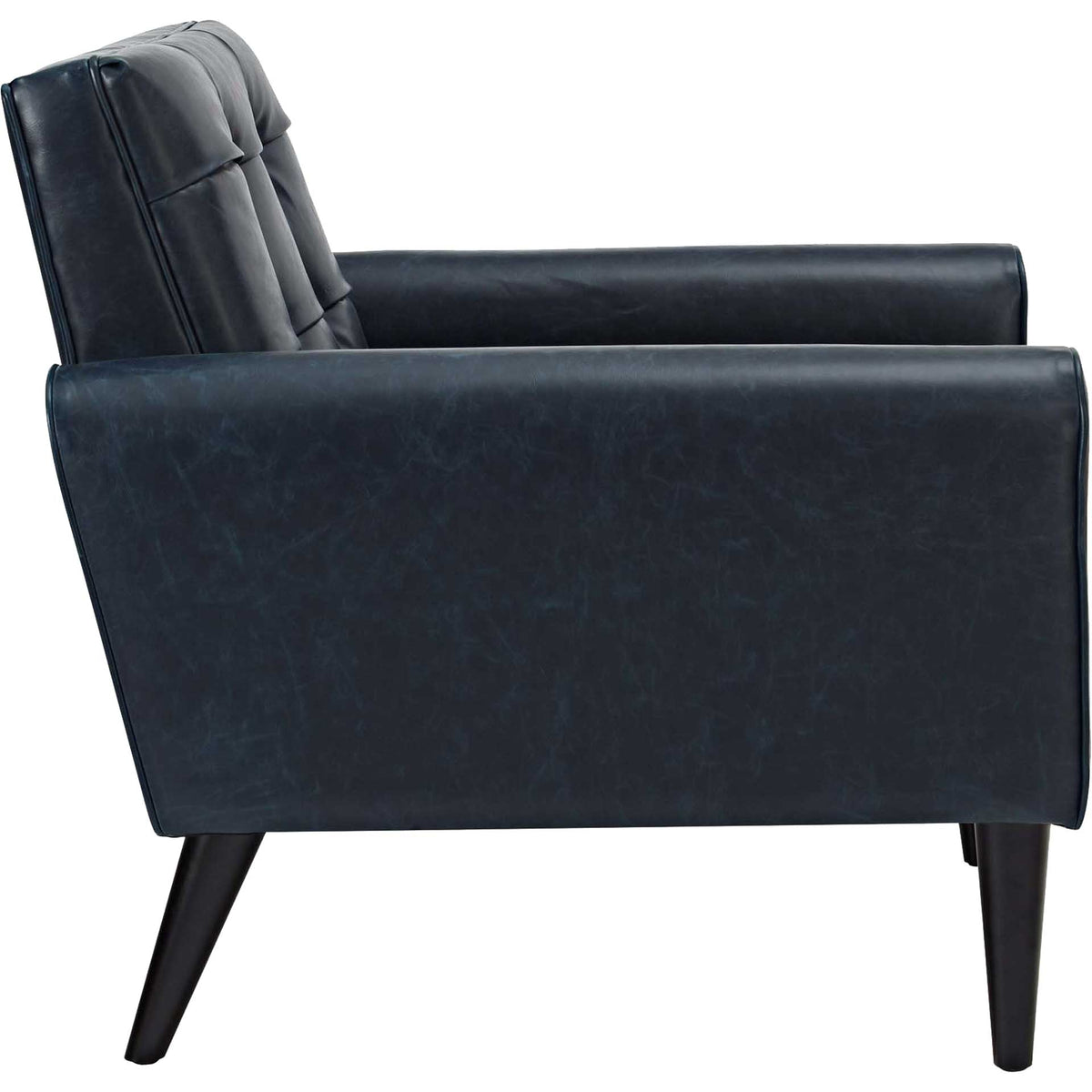 Davis Upholstered Vinyl Accent Chair Blue