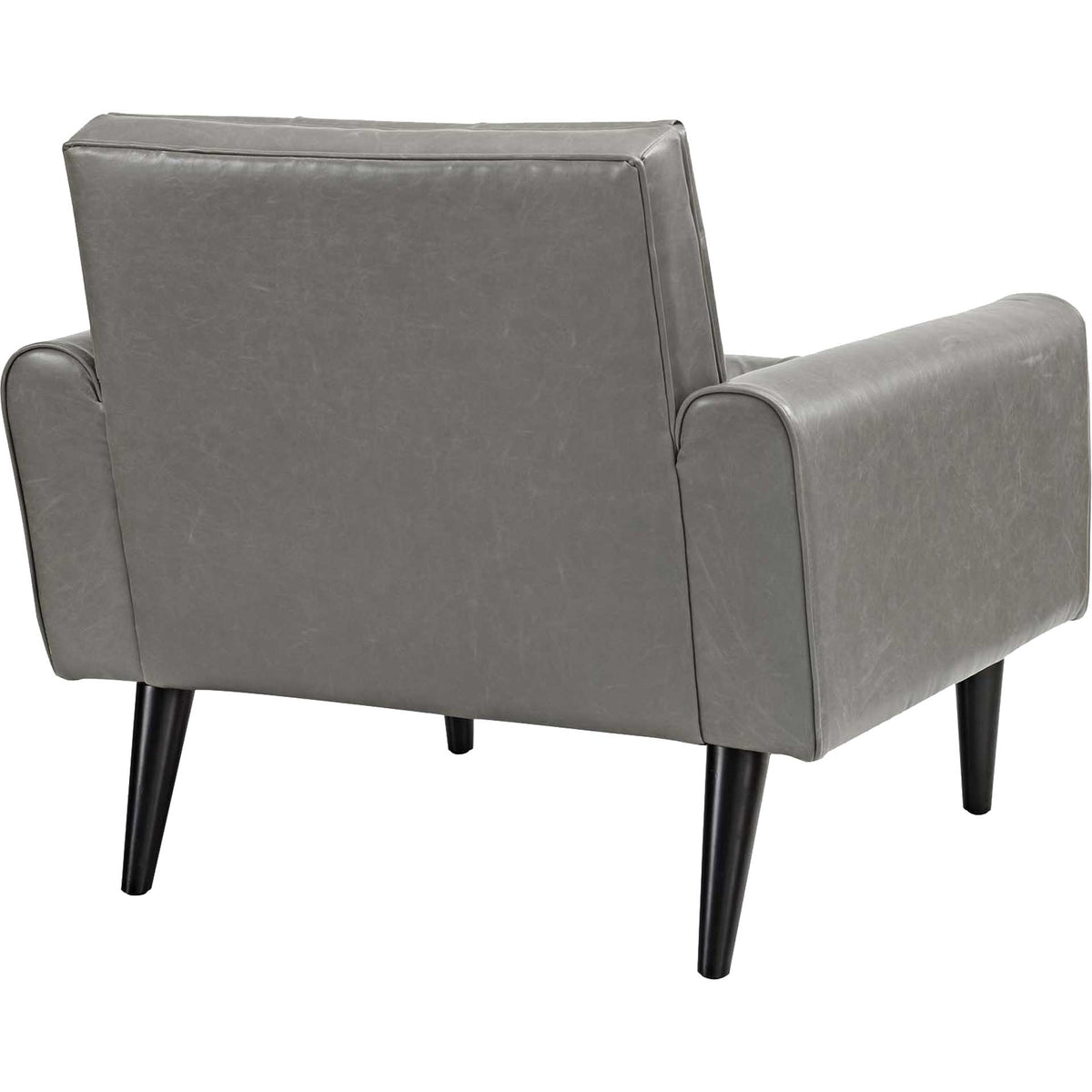 Davis Upholstered Vinyl Accent Chair Gray