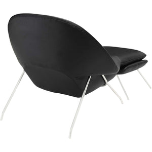Wander Leather Lounge Chair Black