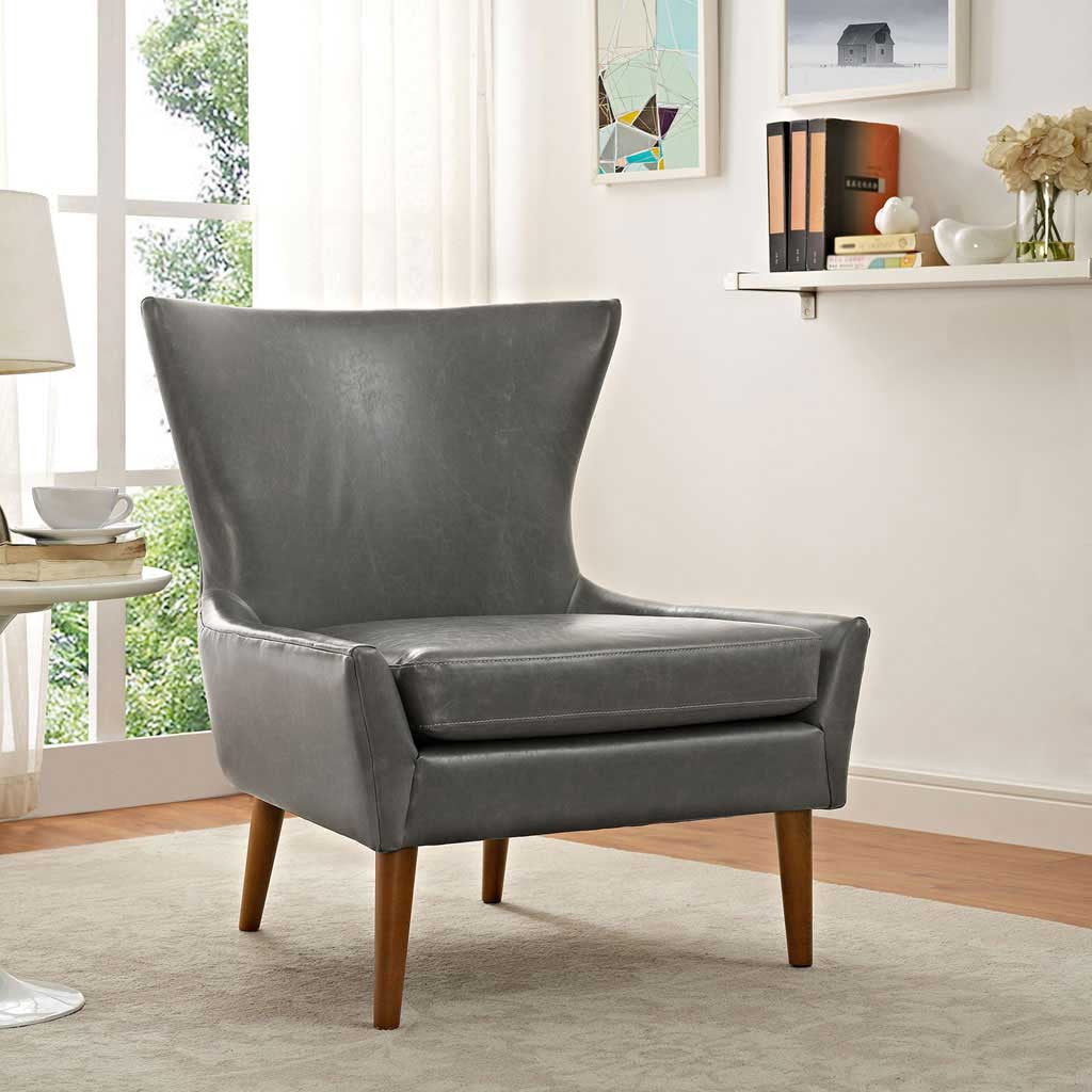 Kessel Vinyl Armchair Gray
