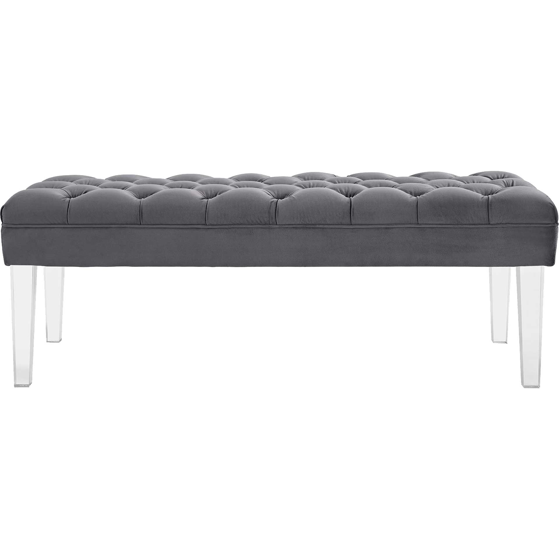 Vienna Velvet Bench Gray