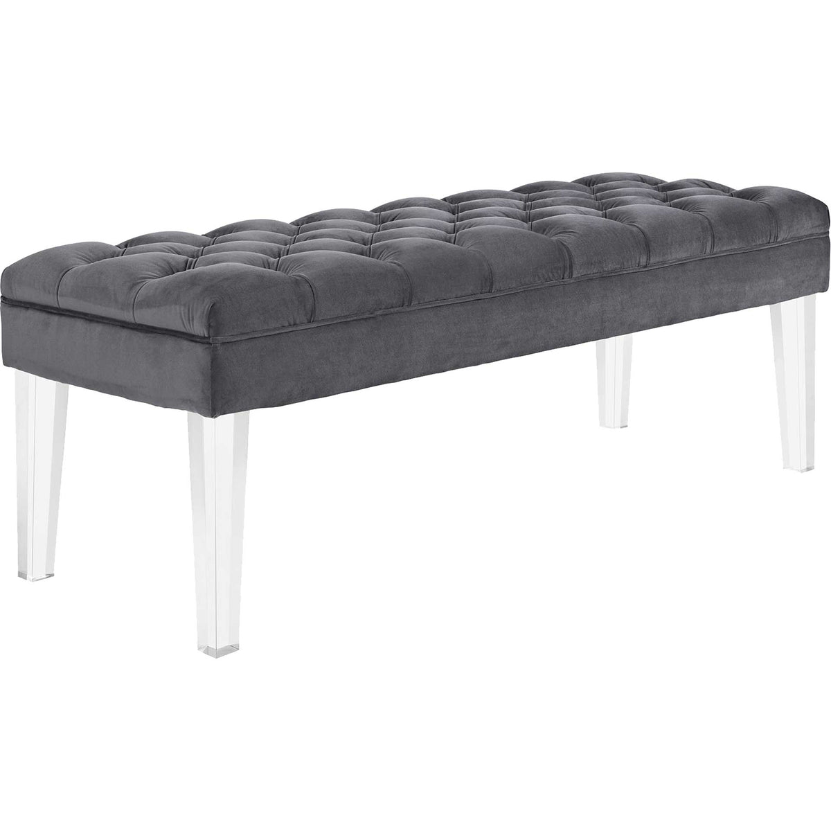 Vienna Velvet Bench Gray