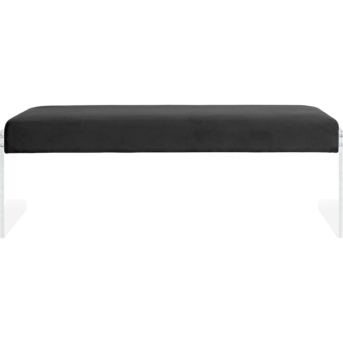 Rome Velvet Bench Black