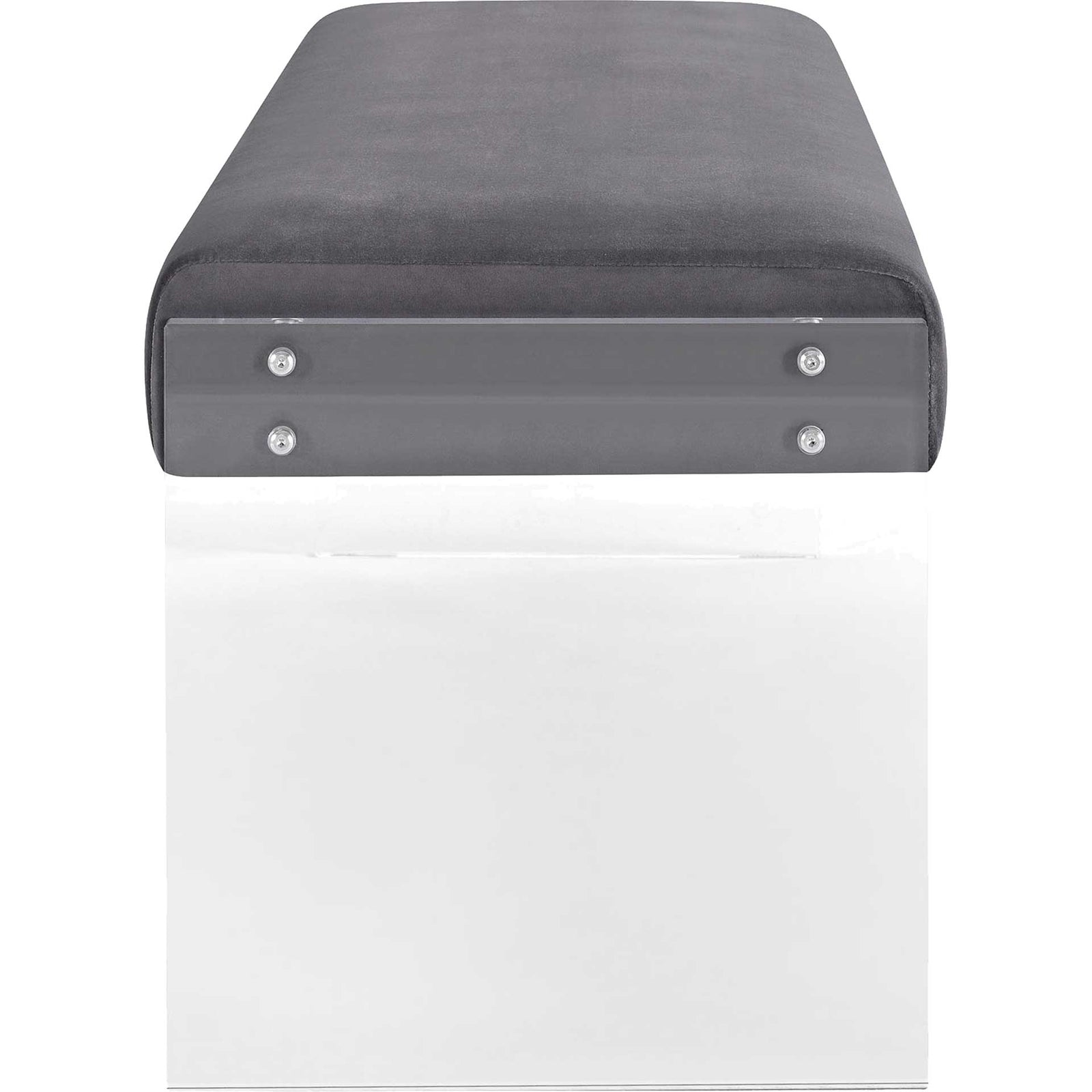 Rome Velvet Bench Gray