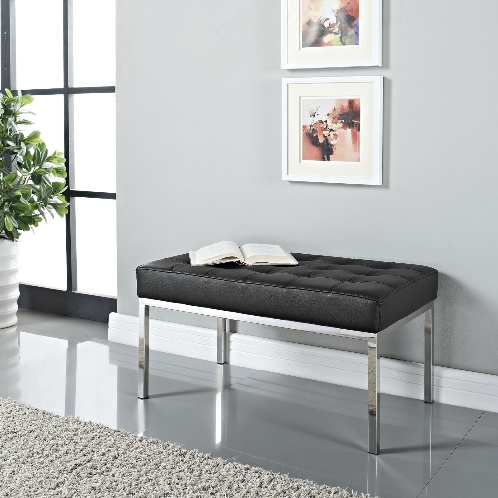 Lyte Two-Seater Bench Black