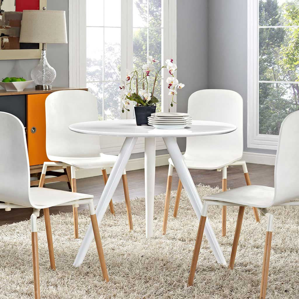 Lore 36" Tripod Dining Table White