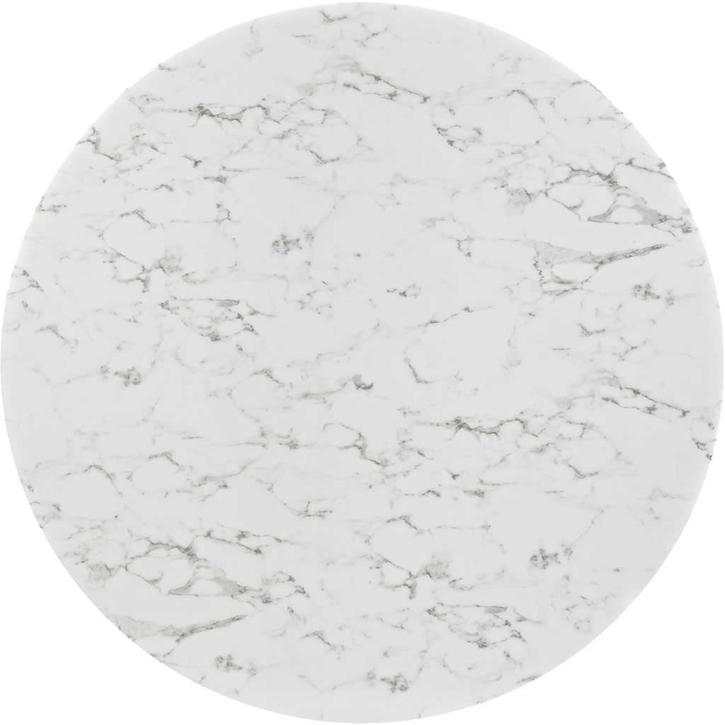 Lore Faux Marble Tripod Dining Table White