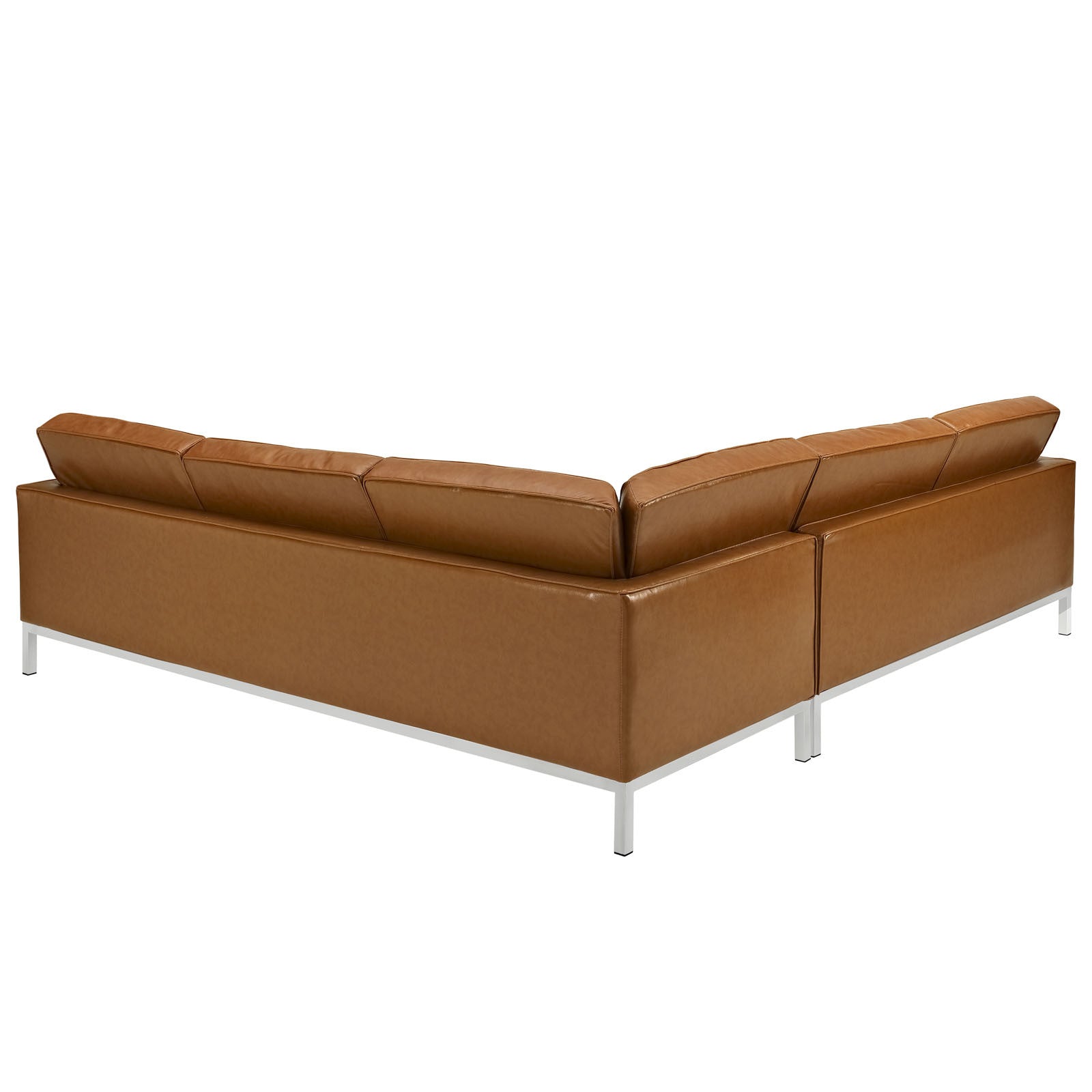 Lyte Leather Corner Sectional Sofa Tan