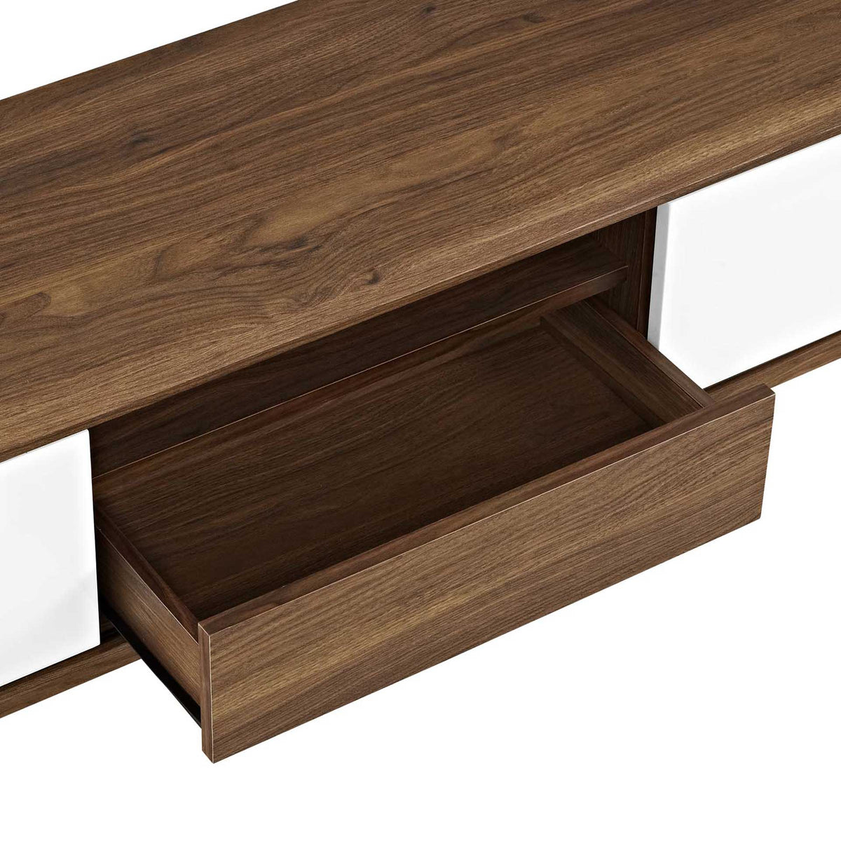Deep center drawer pulls out to provide generous storage space for games, cables, and accessories