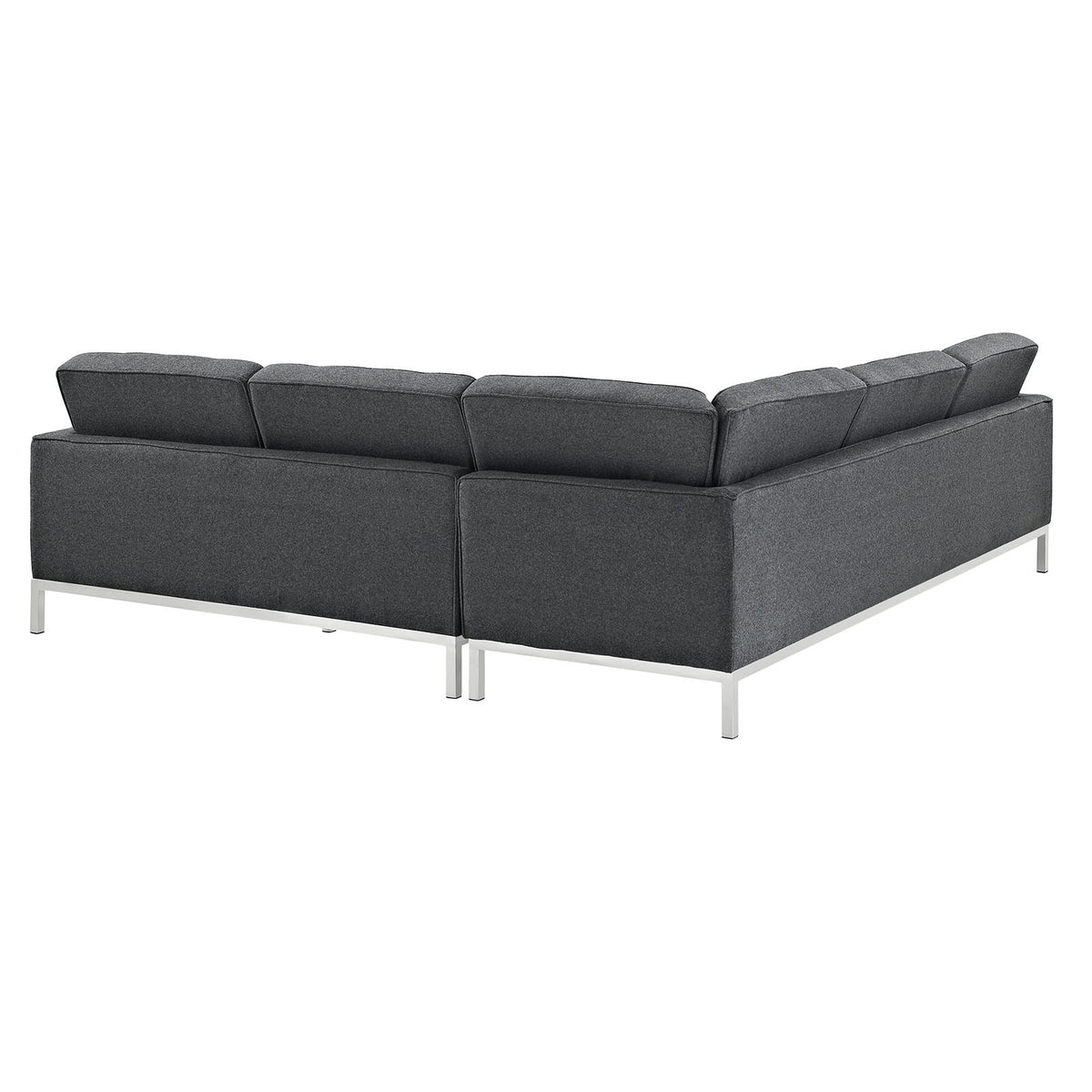 Lyte Wool Corner Sectional Sofa Dark Gray