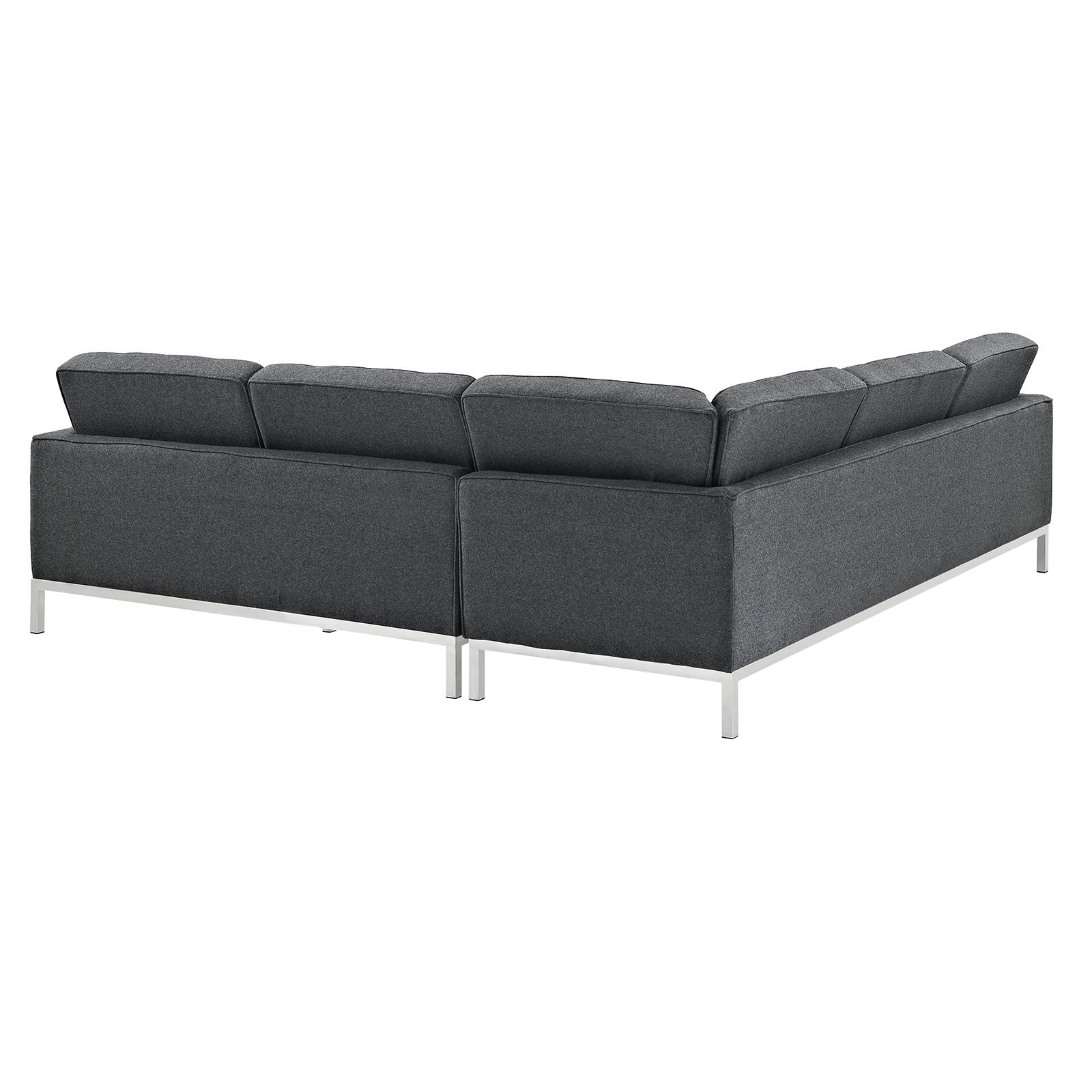 Lyte Wool Corner Sectional Sofa Dark Gray