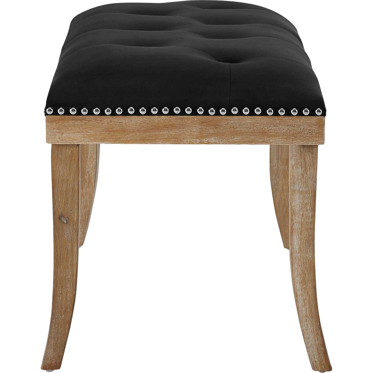 Esmeralda Velvet Bench Black