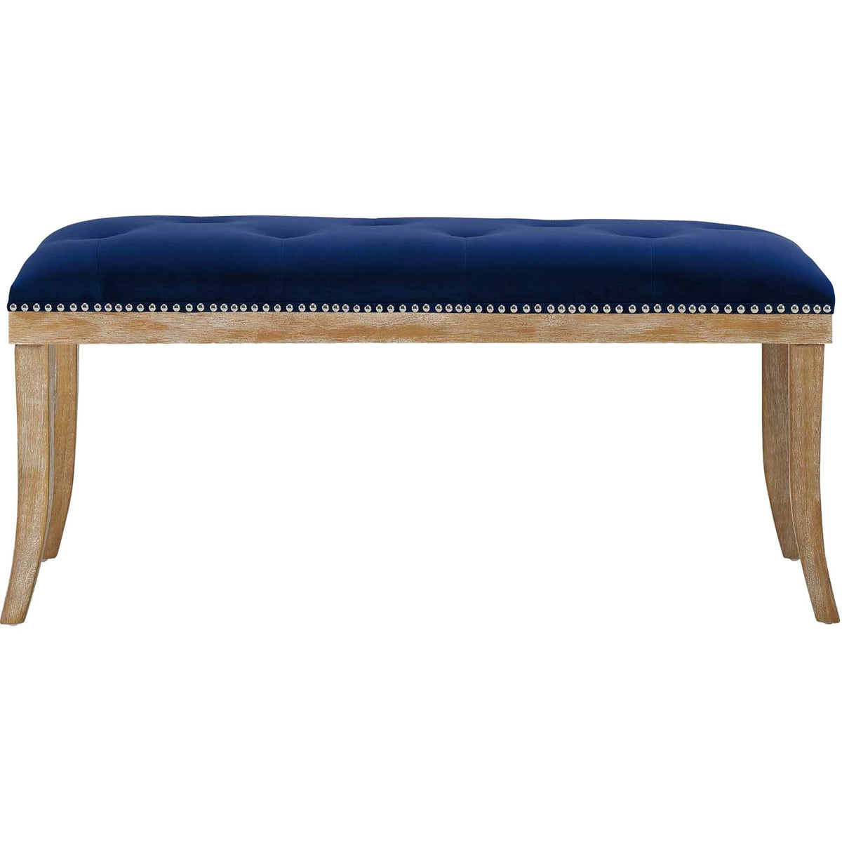 Esmeralda Velvet Bench Navy