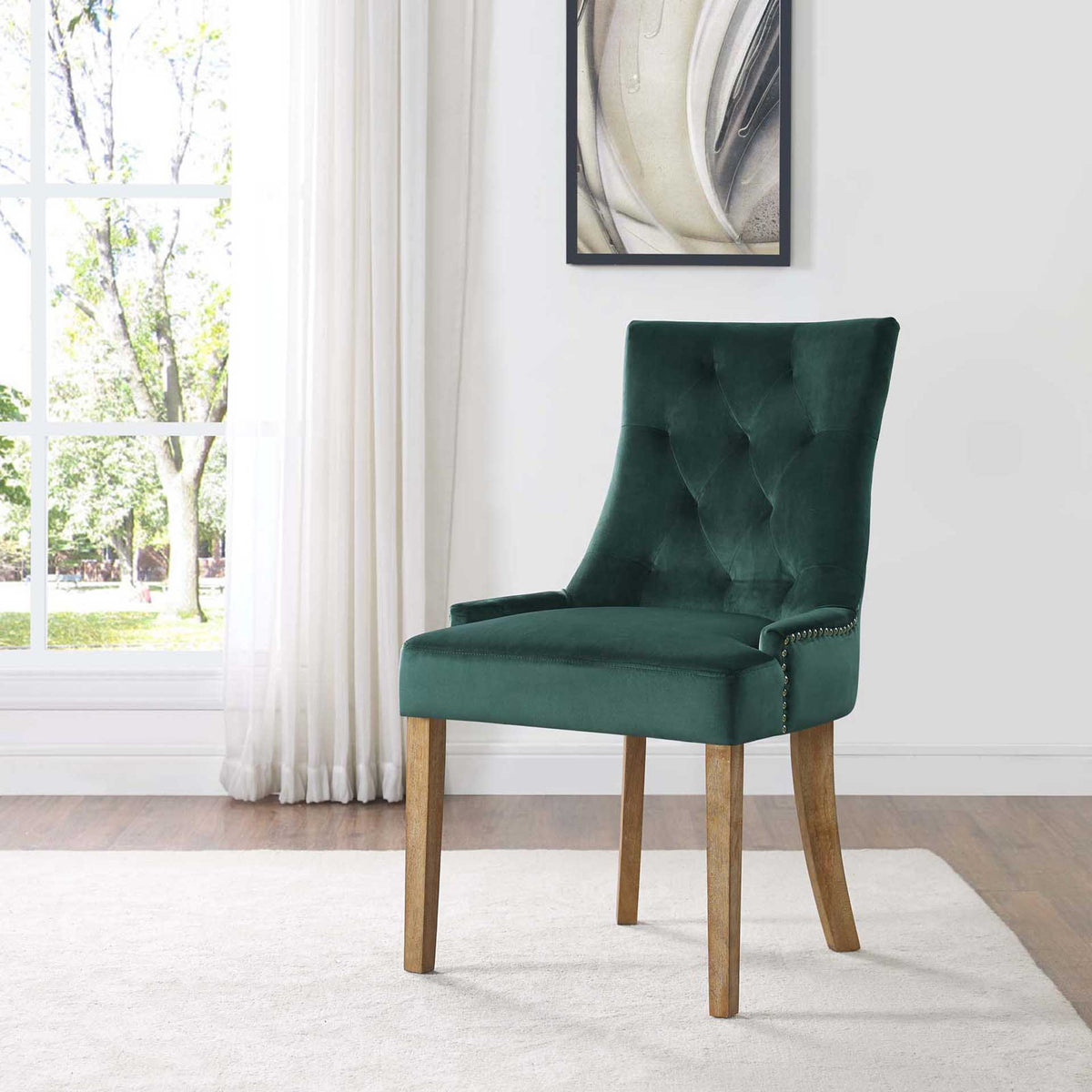 Preston Velvet Dining Chair Green