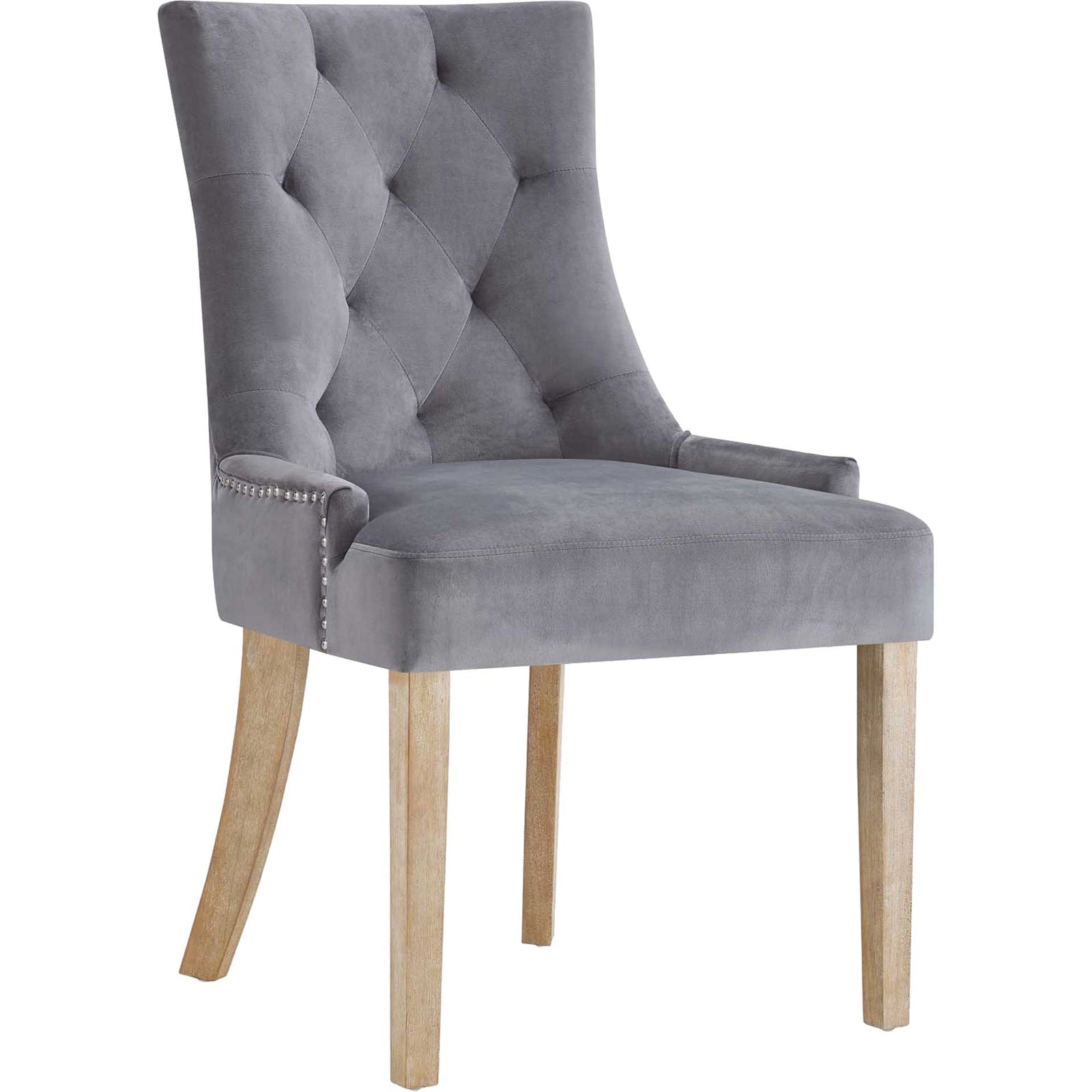 Preston Velvet Dining Chair Gray