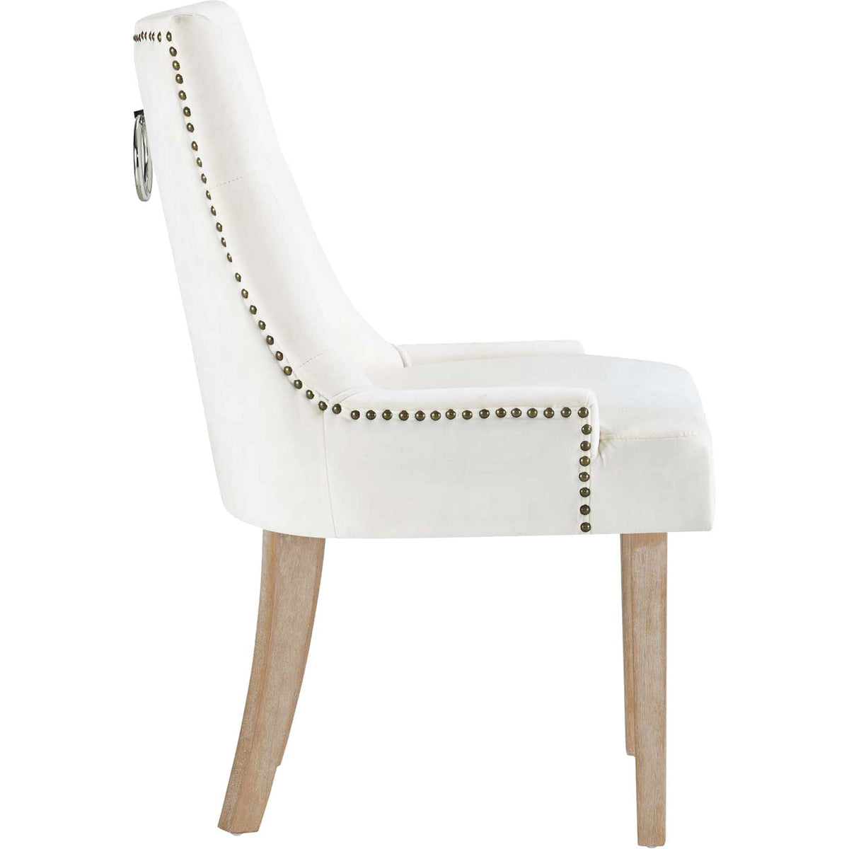 Preston Velvet Dining Chair Ivory