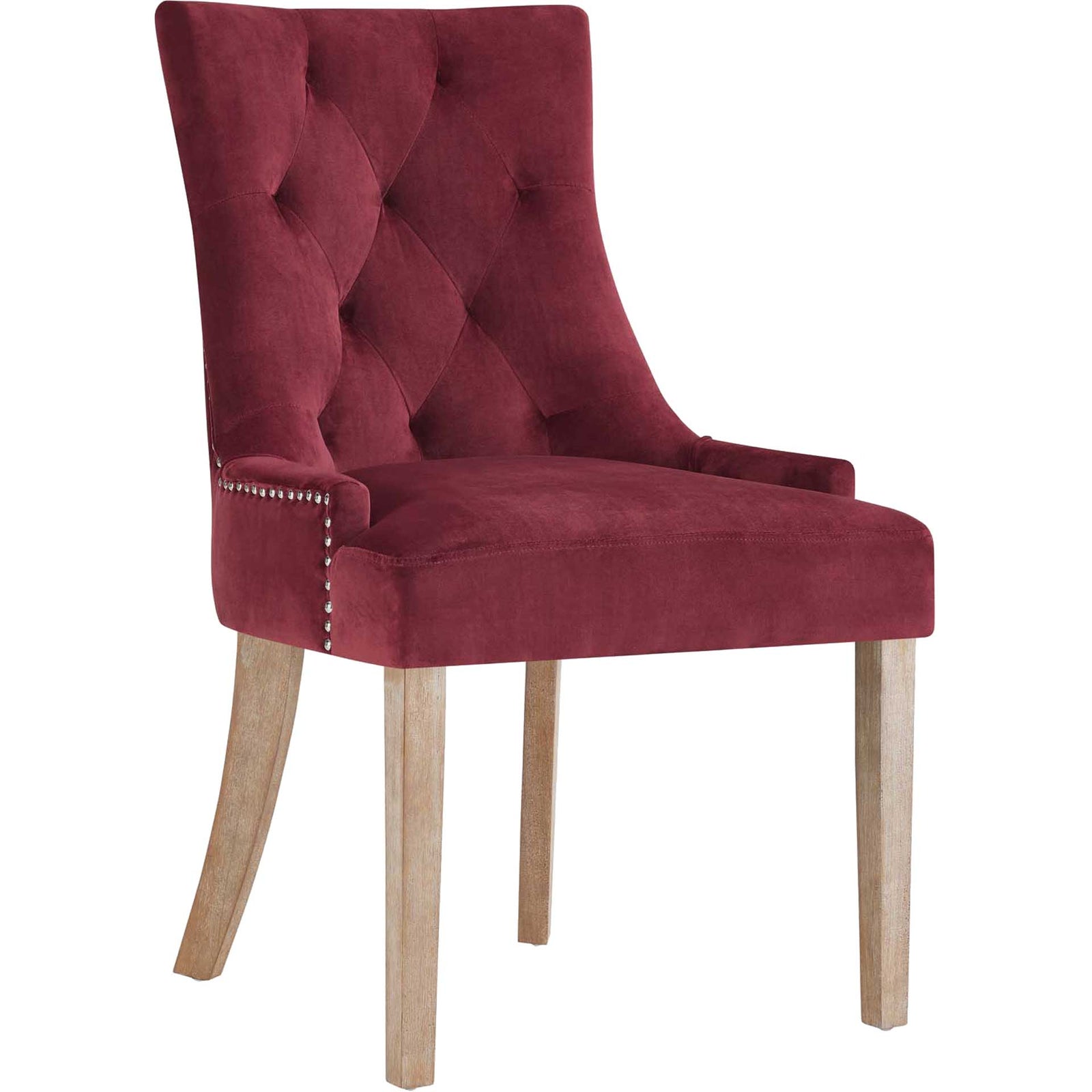 Preston Velvet Dining Chair Maroon