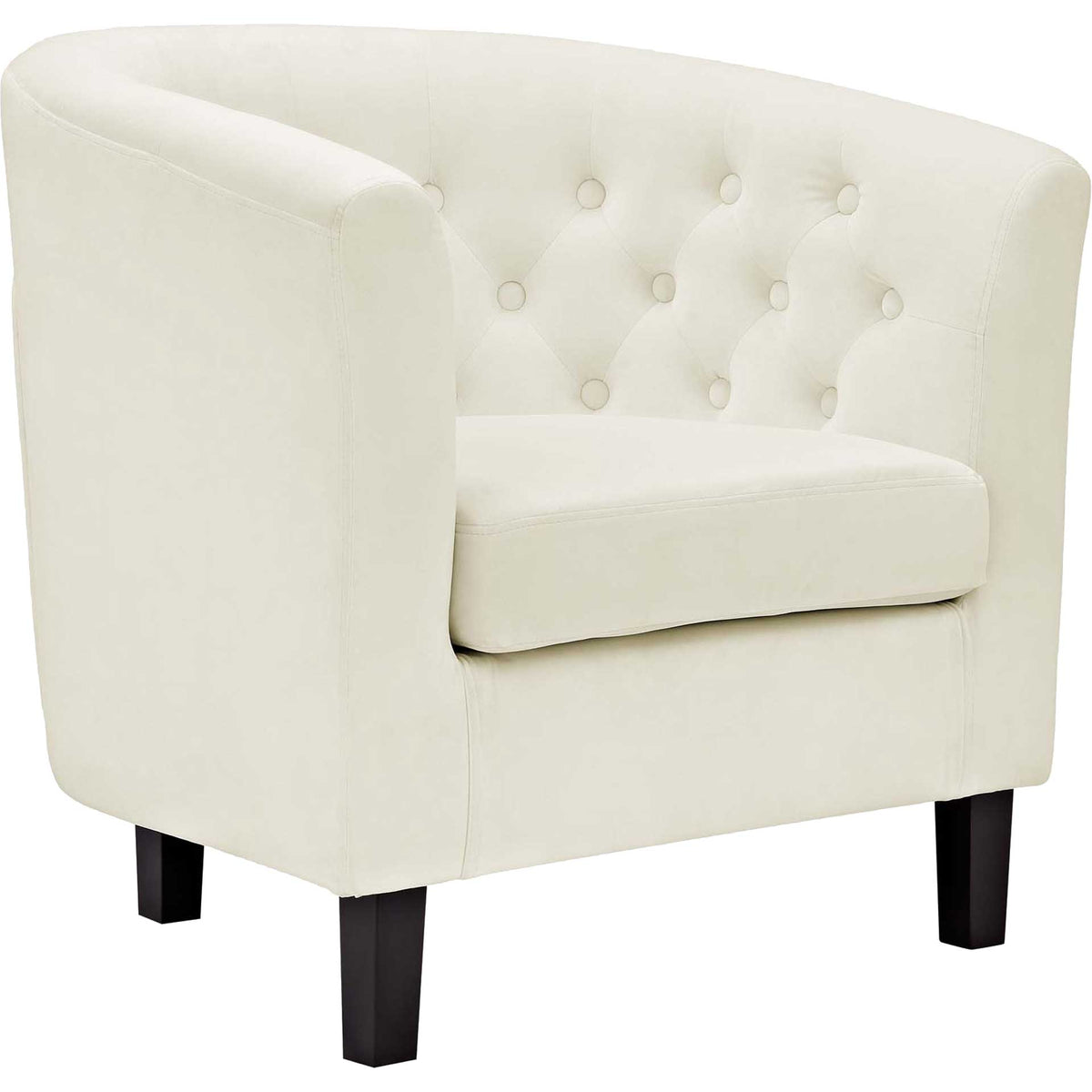 Paloma Upholstered Velvet Armchair Ivory