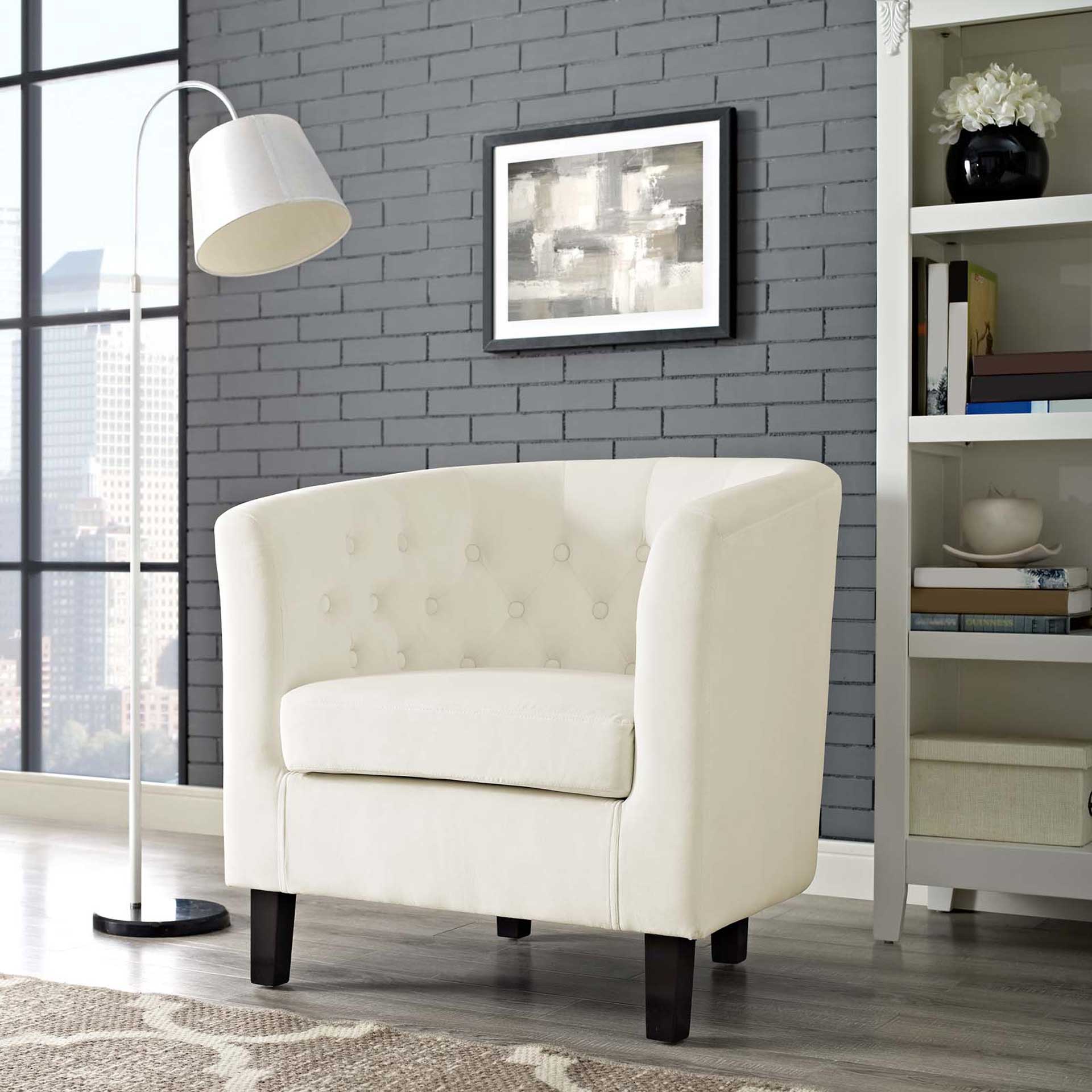 Paloma Upholstered Velvet Armchair Ivory