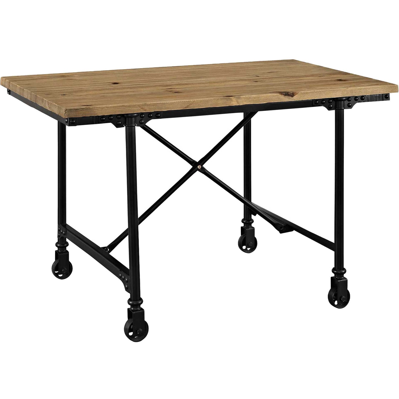 Raydon Wood Office Desk Brown
