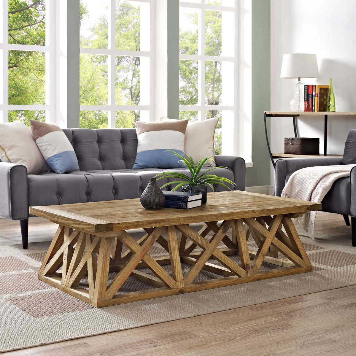 Calera Wood Coffee Table Brown