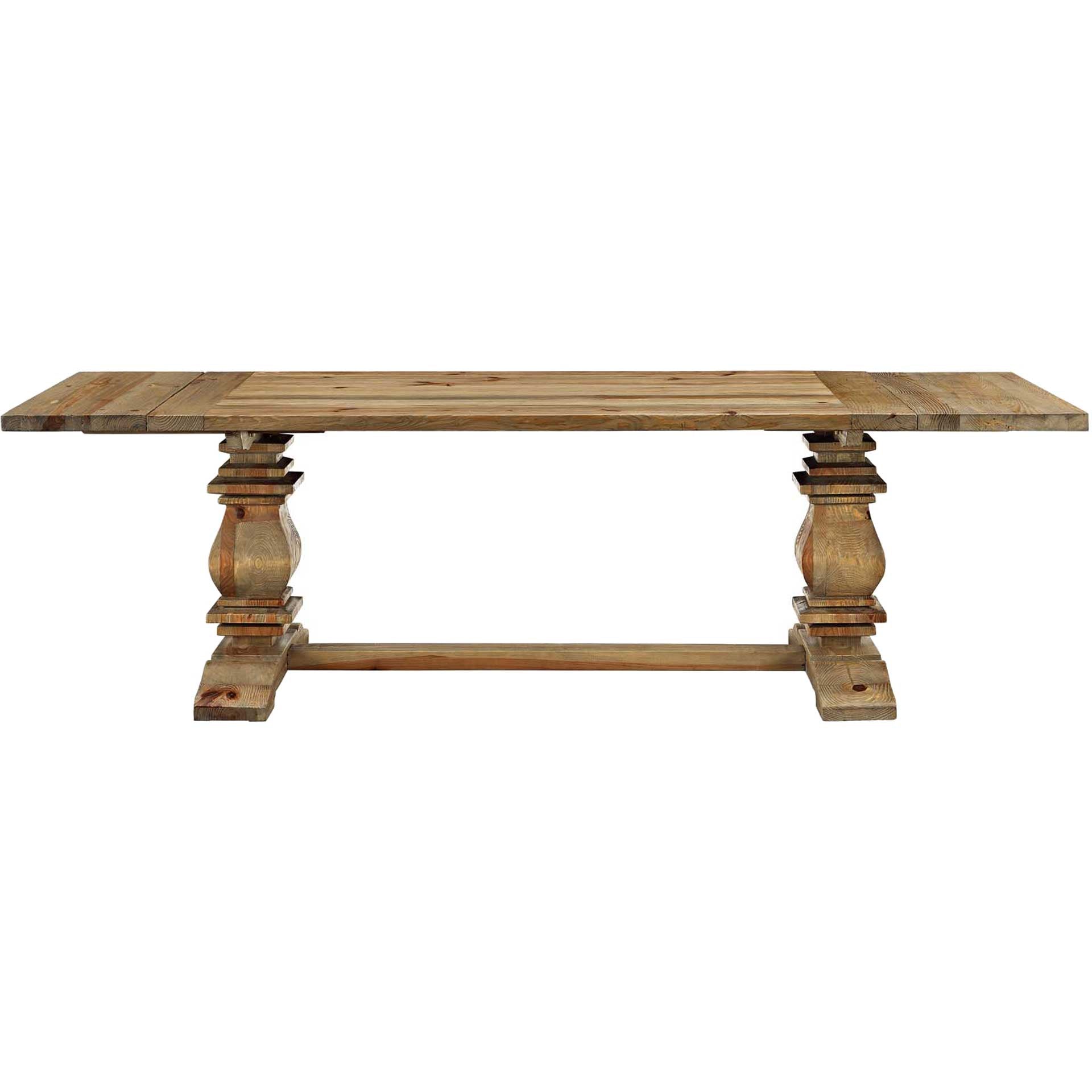 Rumford Extendable Wood Dining Table Brown