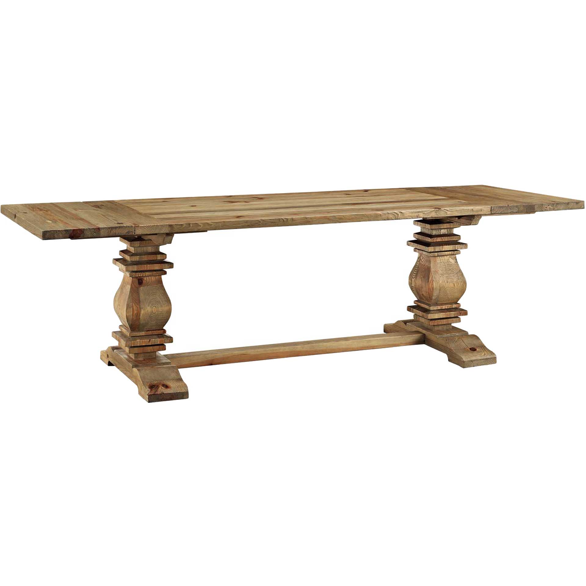Rumford Extendable Wood Dining Table Brown