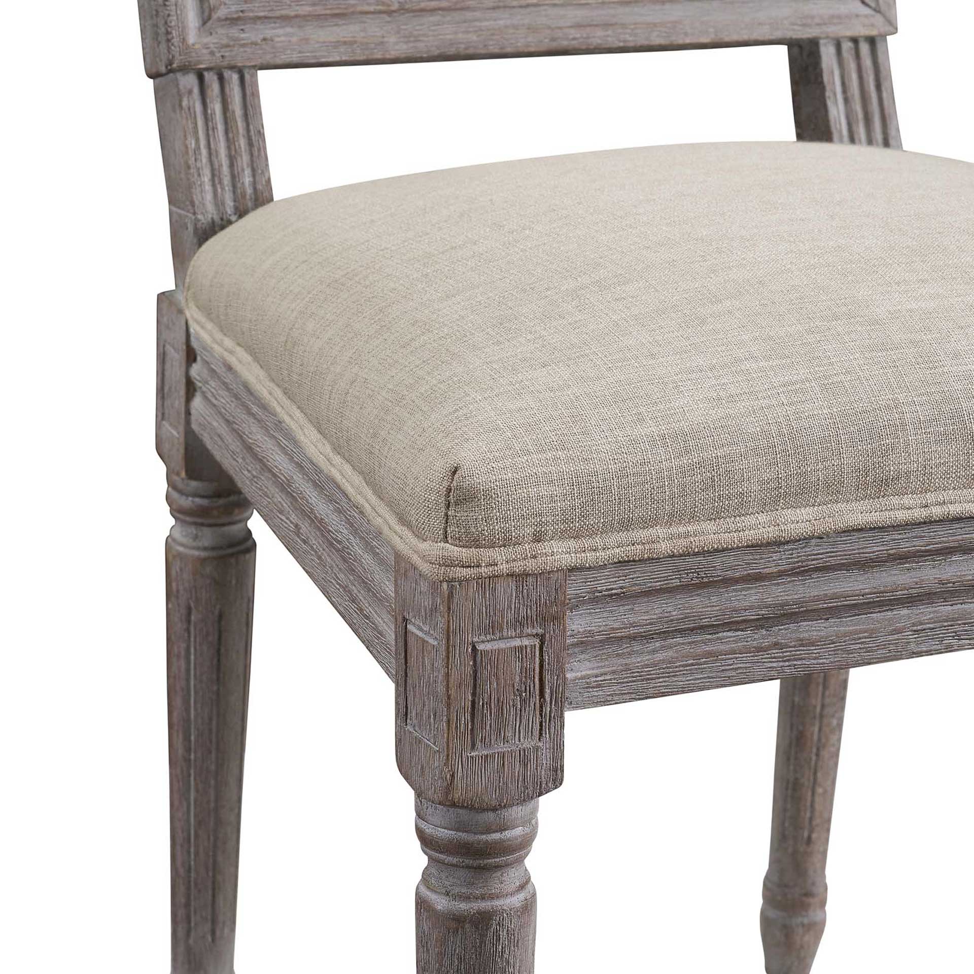 Canning Fabric Dining Side Chair Beige
