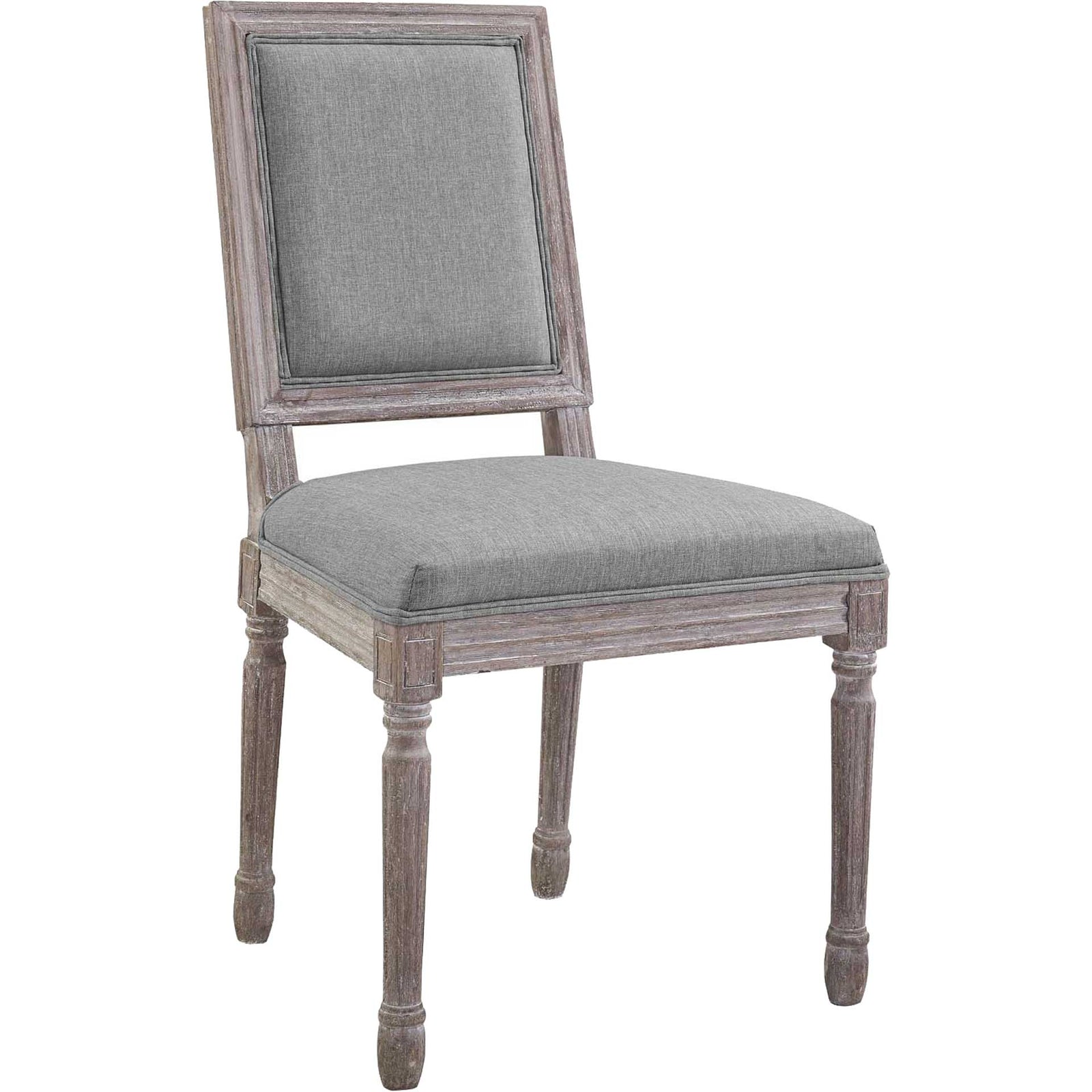 Canning Fabric Dining Side Chair Light Gray