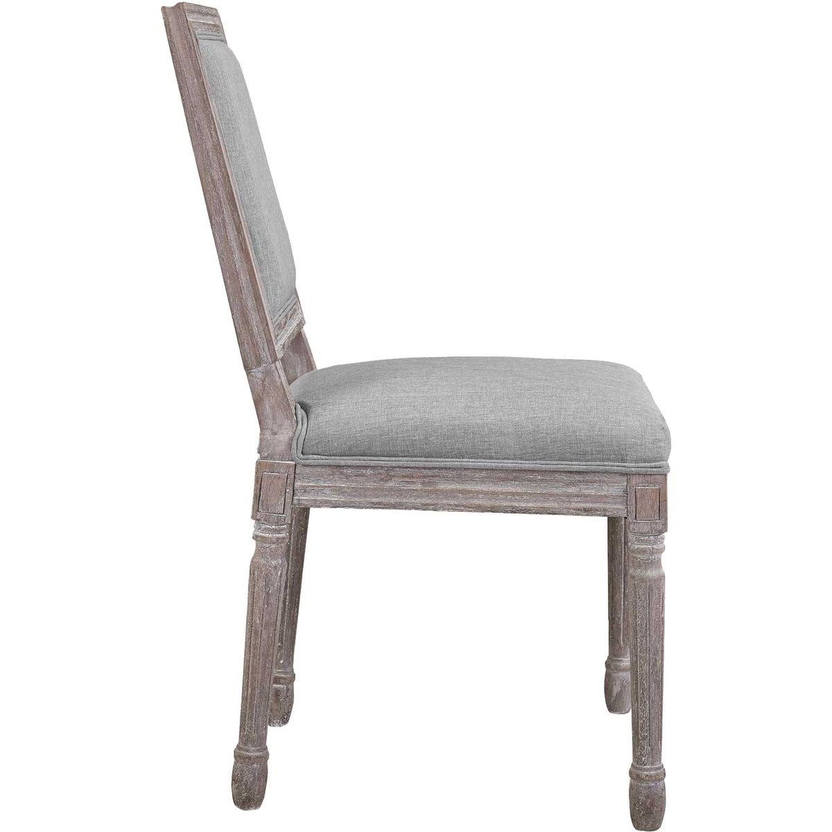 Canning Fabric Dining Side Chair Light Gray