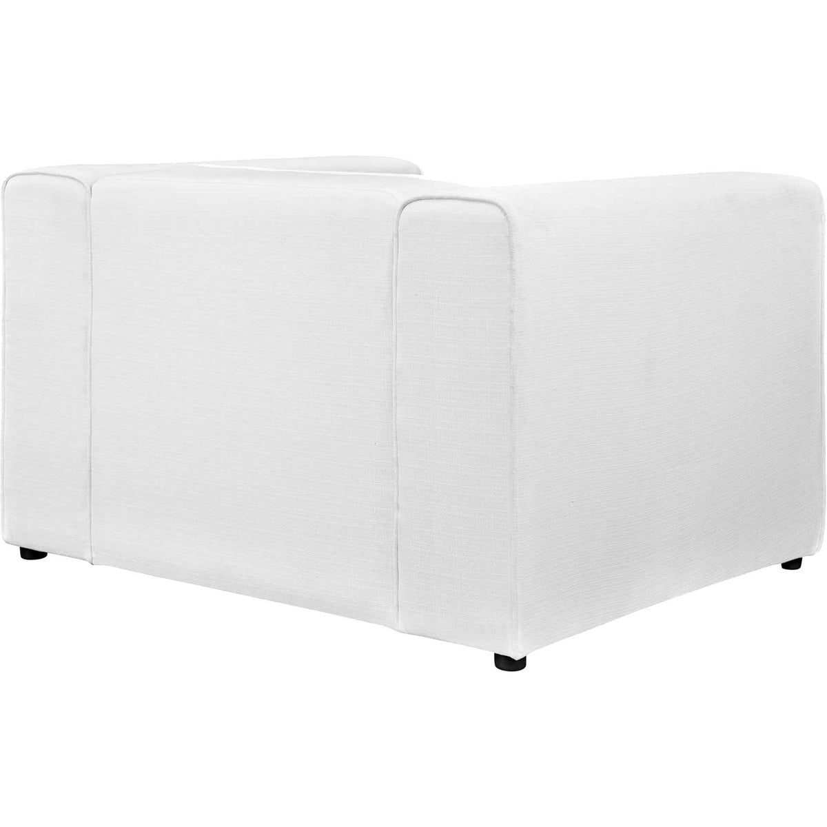Maisie Upholstered Fabric Armchair White