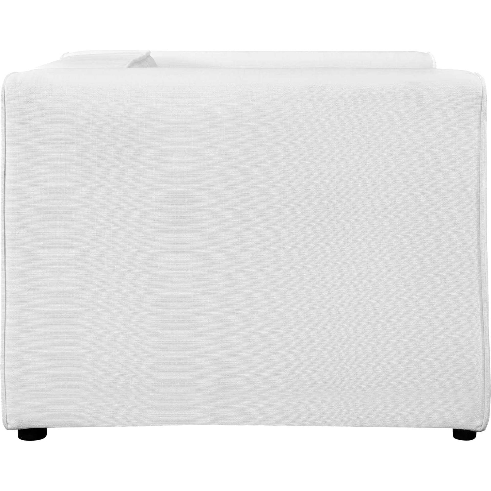 Maisie Upholstered Fabric Armchair White