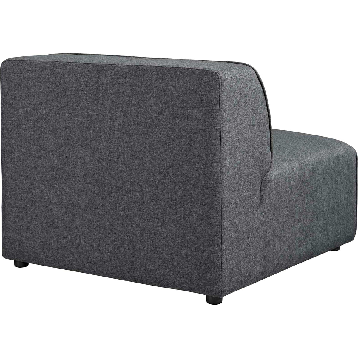 Maisie Fabric Armless Chair Gray