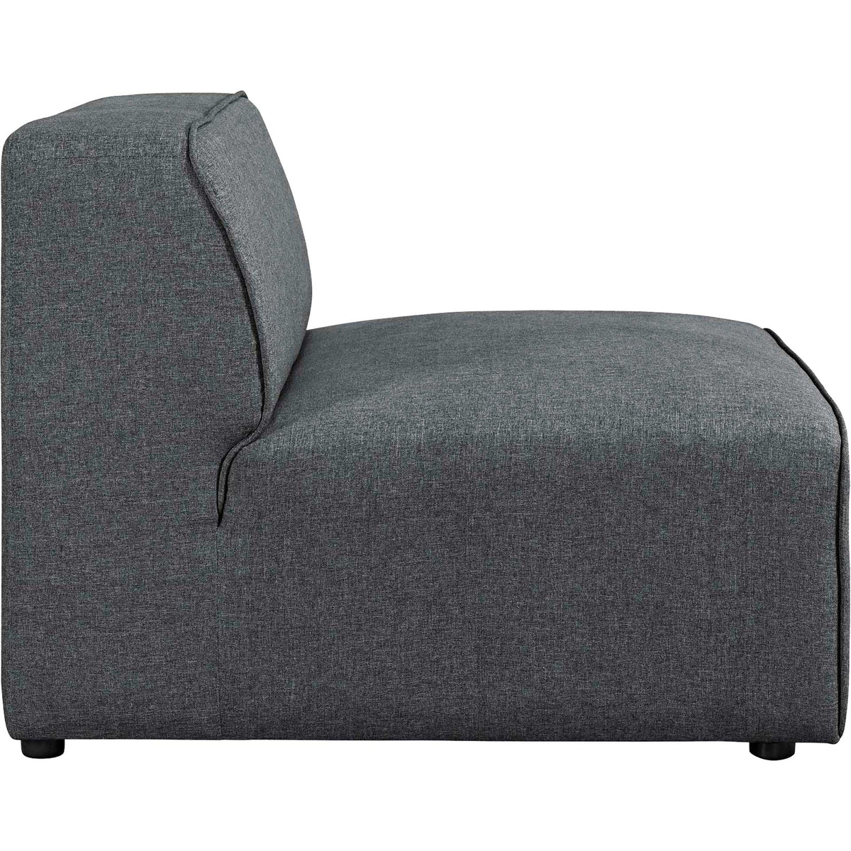 Maisie Fabric Armless Chair Gray
