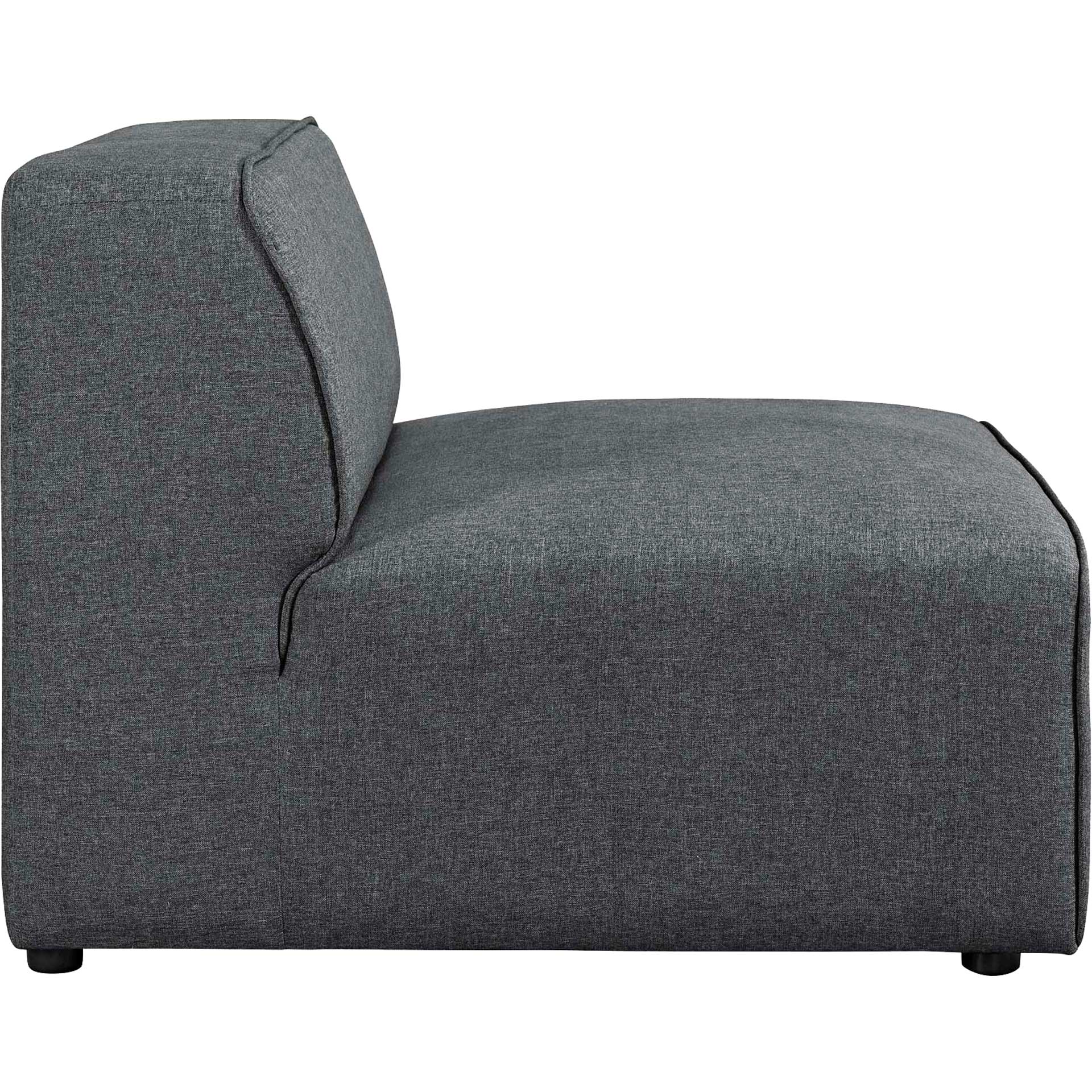 Maisie Fabric Armless Chair Gray