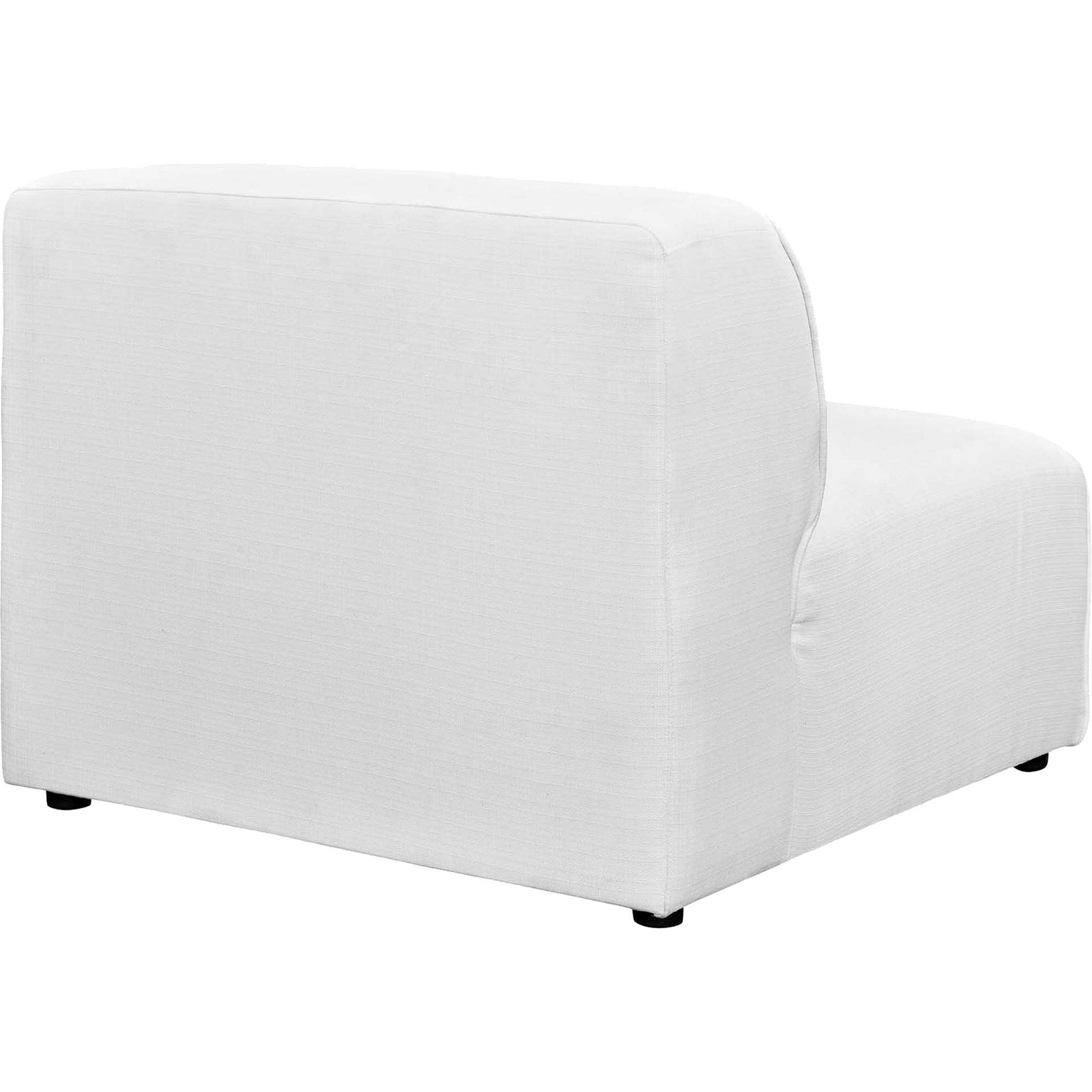 Maisie Fabric Armless Chair White