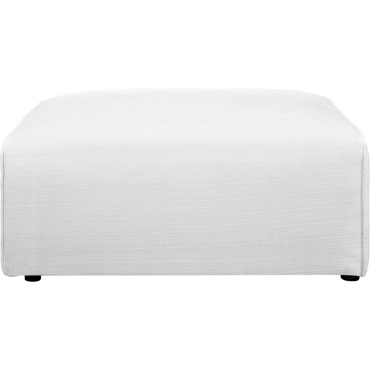 Maisie Fabric Ottoman White