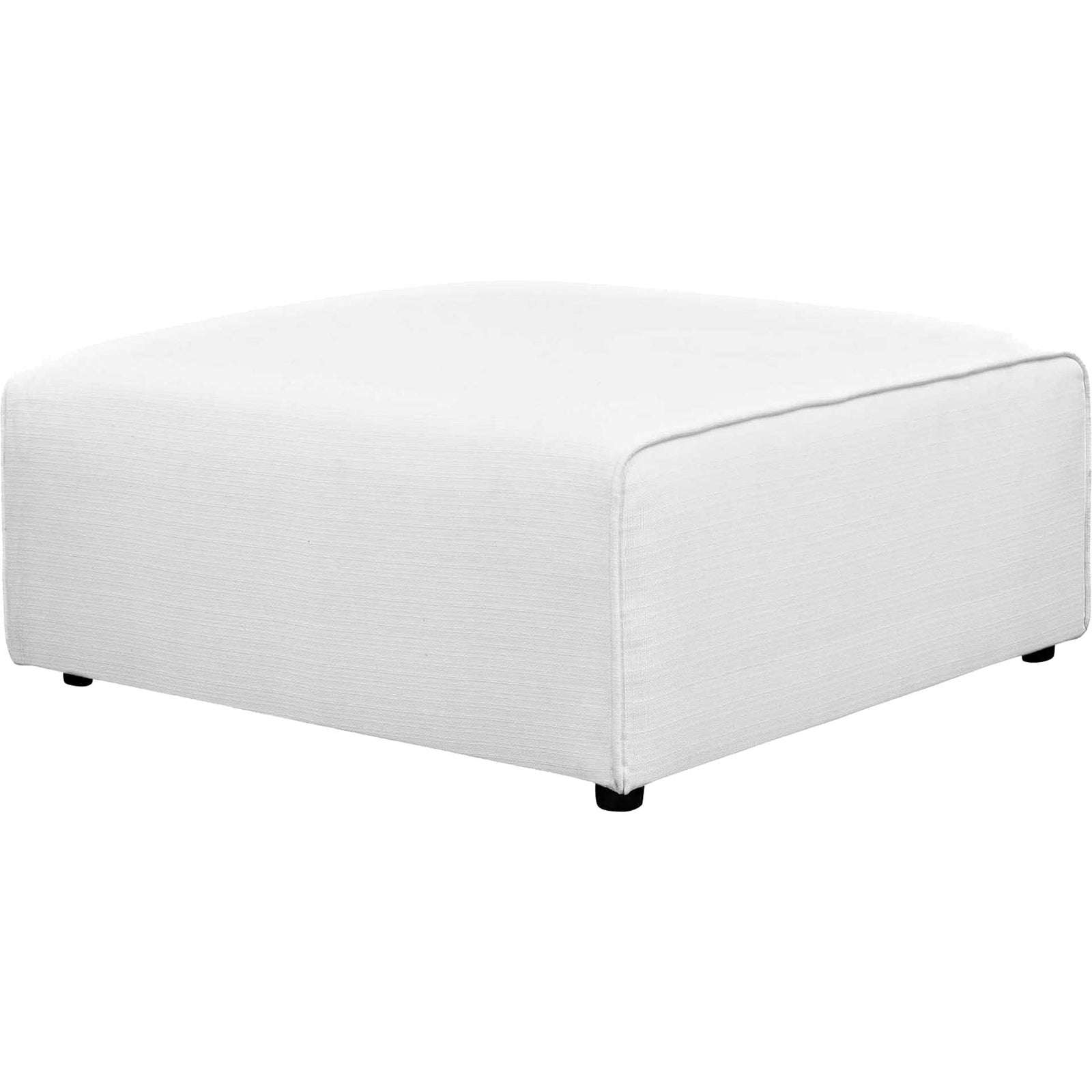 Maisie Fabric Ottoman White