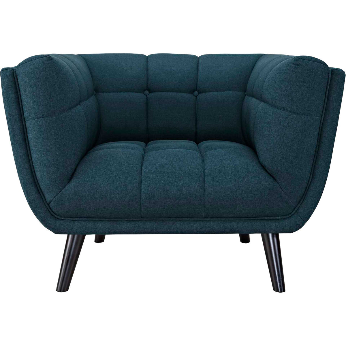 Banister Upholstered Fabric Armchair Blue