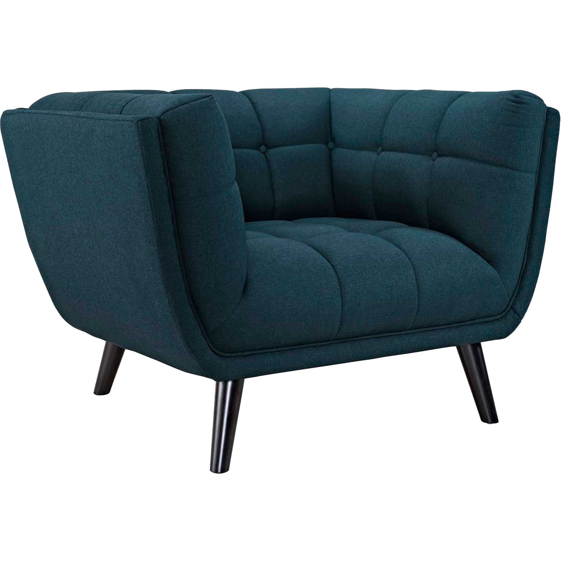 Banister Upholstered Fabric Armchair Blue
